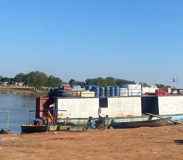 Bajante del río Paraguay paraliza navegación en Concepción